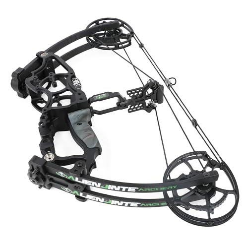 Archery Steel Ball Dual-Use Compound Bow Set 30-70 LBS Adjustable IBO 340FPS, Left/Right Hands,Suitable for Hunting Competition (Black Set)