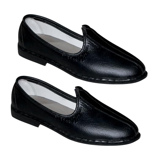 Divyanshu Fashion Enterprises Punjabi Jutti Men Leather, Men's Ethnic Footwear Perfect for Men's Casual, Ethnic Wear Black-730