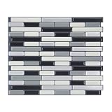 Adesivi murali 3D, Piastrelle Clever Glitter Mosaico Decorazione Art Design Decalcomania Fai da Te Carta da Parati Rimovibile autoadesiva Adesivo in Vinile per la casa Soggiorno Camera da Letto Ba