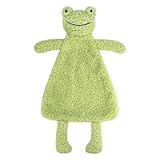Doindute Baby Green Frog Soft Stuffed Animal Security Blanket, Plush Frog Character Lovey Blanket, Baby Shower/Nursery Gift, Newborn Infant Toddler Snuggle Blankie for Boys Girls, 16 Inches