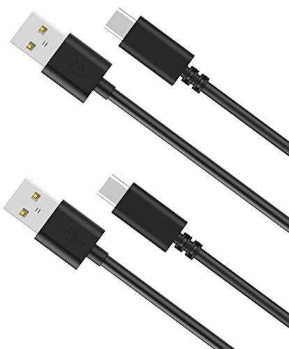 ASJXH [2-Pack 3ft] USB Type C Cable, Fast Charging Cord Compatible with Samsung Galaxy S9 S9+ S8 S8+ Note 8, Sony XZ, LG V20 G6 G5, HTC 10, Xiaomi 5 - Black