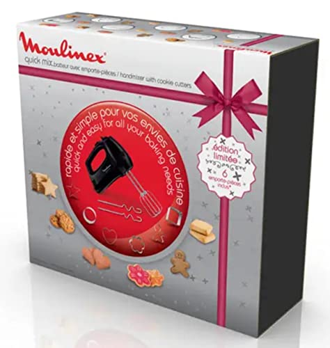 Moulinex Batteur Electrique Cuisine Quick Mix avec 6 Emporte Pièces Fouets et Crochets HM313810 - vue 4
