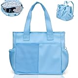 Odoland 12-Hour Cold Retention Insulated Cooler Backpack, Large Leakproof Soft Cooler Bag with Multi-Pocket Design, Waterproof Travel Cooler for Beach, Picnic, Camping, Lunch for Men Women, Light Blue