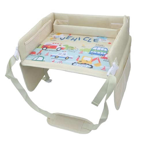 Fabater Organizer na Biurko dla Malucha na podróż Samolotem, Samochód, Taca na stół, Wzór Kreskówki, Tkanina Oxford (Wzór samochodu)