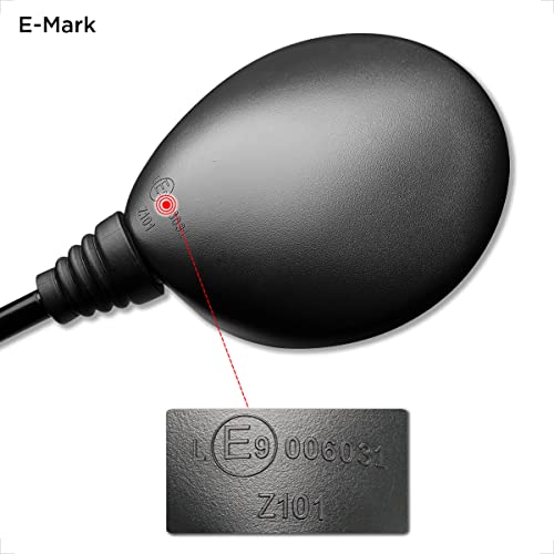 Evermotor Universal E9 Motorrad Roller Moped ATV Seite Rückspiegel Motorrad Spiegel Seitenspiegel M10 M8 Rechtsgewinde und Linksgewinde E-geprüft