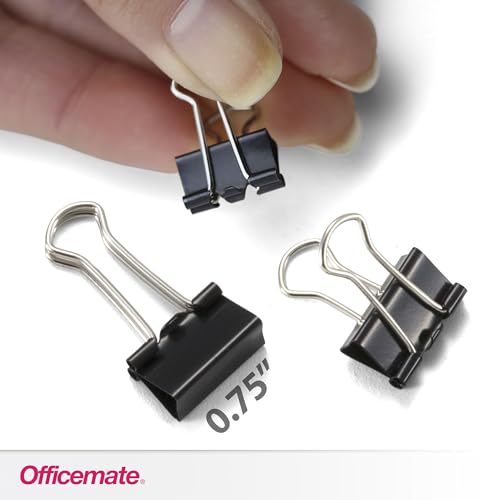 Officemate Small Binder Clips, Black, 12 Boxes of 1 Dozen Each (144 Total) (99020) image 4