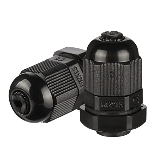 Uxcell 10Pcs M12 Waterproof Ip68 Nylon Cable Gland Joint Adjustable Locknut For 3Mm-6.5Mm Dia Cable Wire #TOP4