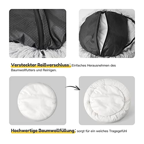 CATISM-Katzenbett-Flauschig-Katzendecke-50cm-Gemutlich-Katzenbett-fur-grose-Katzenkatzchen-Washbar-KuscheIn-Hundebett-Hundehaus-Weiche-Bequeme-Grau | Dealmeister.io Alt tag für bilder post titel