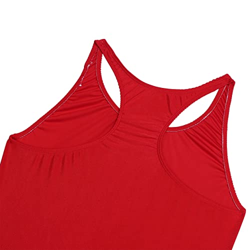 Tssoe Men's One-Piece Mankini Bodysuit Wrestling Singlet Athletic Leotard Thong Underwear Red Raceback Medium #TOP6