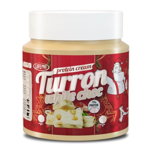 Life Pro Protein Turron Crunchy 250g | Crema de Turrón de Chocolate Crujiente | Crema de Turrón proteica | Dale a tu navidad un toque fitness