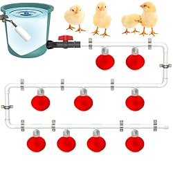 Bebedero Automático para Aves JAOGAUS, Dispensador...: Diseño Inteligente con Válvula de Gravedad: Este bebedero para gallinas cuenta con una válvula innovadora que se abre y cierra automáticamente según el nivel del agua. Proporciona un suministro constante y sin esfuerzo para tus aves. Fácil de Instala...