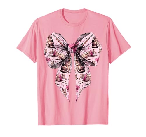 Coquette Bow Coyote Hunter Caccia Ragazza Mamma Festa della Mamma Maglietta