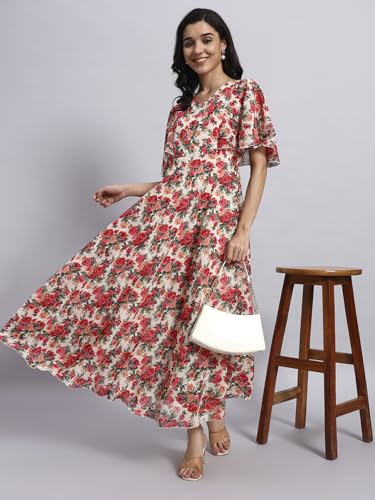 Image of HELLO DESIGN Women V-Neck Solid Maxi Dresses