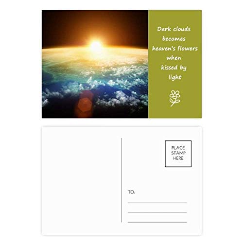 Tarjetas de agradecimiento con ilustración de superficie poética Golden Shines (20 uds)