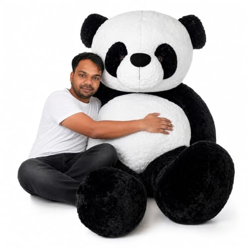 Image of Giant 7 Feet Panda Teddy Bear for Girls | Big Size Soft Toy 7 Ft | Cute Hugging Plush Toy | Birthday Gift for Girlfriend, Wife, Kids | Premium Stuffed Panda Bear (Black & White)