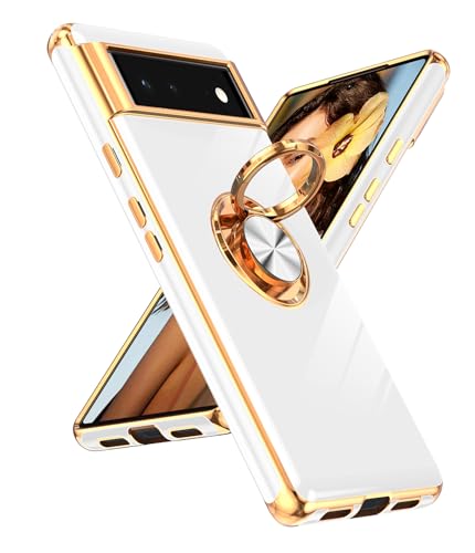 Coque de protection Google Pixel 6 magnétique plaquée or rose