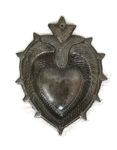 It's Cactus Hearts, Large Metal Milagro Charms, (Set Of 3), Hope, Love And Friendship, Unique Gifts, Handmade In Haiti, 6 Inch (Large Milagro Set) #TOP4