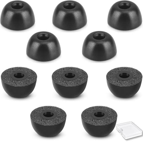 Memory Foam Earbud Tips，Replacement Earbud Tips Ear Bud Replacement Tip Memory Foam Ear Tips IEM Ear Tips Earbud Replacement Tips for 4.0mm Connect Hole Most in-Ear Headphones (L Total 5 Pairs)