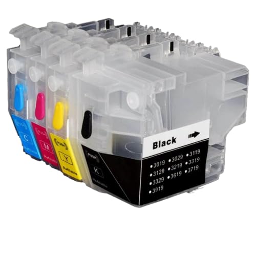 Cartouche LC3719 LC3717 rechargeable à puce réinitialisable pour MFC-J2330DW