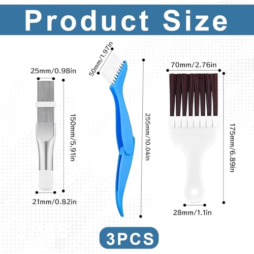 3 Stück Lamellenkamm,Trockner Reinigungsbürste,Lamellenkamm Trockner, Trockner Reinigungsset, Klimaanlage Kondensator Flosse Kamm,Fur Reinigung Klimaanlagen Kühlschränke Verdampfer