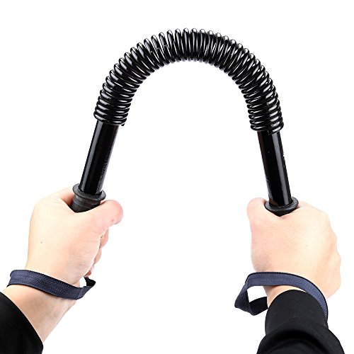 LYUS Power Twister, Flexible Arm Strength Rod Chest Shoulder Spring Exerciser Wrist Hand Gripper, Curl Spring Bar (20KG)