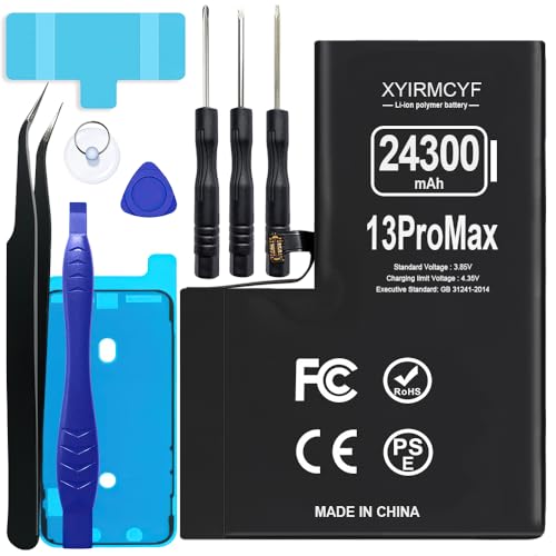 XYIRMCYF 24300mAh iPhone 13 Pro Max Battery + Repair Kit