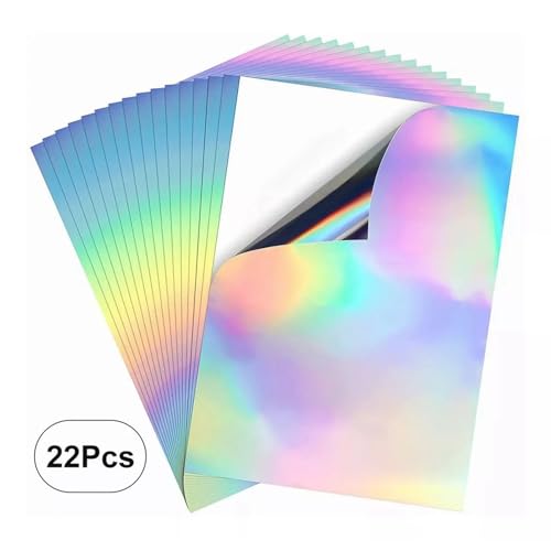Yctze Papier Holograficzny Samoprzylepny do Druku, 210 X 297 Mm, do