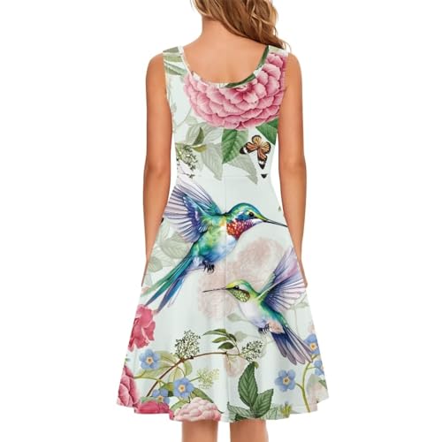 Image of TOADDITDO Womens Summer Sleeveless Tank Dress with 2 Side Pockets XS-4XL Plus Size