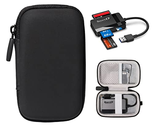 Alltravel Palm Size organizing Case for SD Card Reader and Memory Cards, Compatible with Apple Lightning to SD Card Camera Reader, SmartQ C368/ C307, UGREEN, Uni, Beikell, Oyuiasle, SUNTRSI and etcs