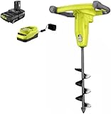 RYOBI 18V Cordless Earth Auger with 3 in. Bit, 2.0...