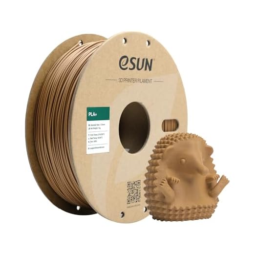 eSUN Filamento PLA+ 1.75mm, Filamento per Stampante 3D PLA Plus, Precisione Dimensionale +/- 0.03mm, Bobina da 1kg (2.2 libbre) Filamento per Stampa 3D per Stampanti 3D, Marrone Chiaro