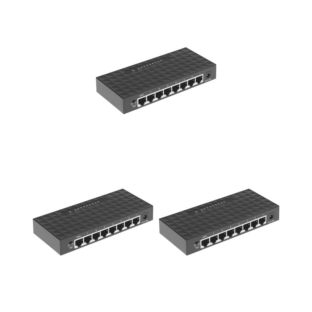 3 zestawy 8 portów 10/100 m stacjonarny przełącznik sieciowy Fast Ethernet VLAN Switches Adapter