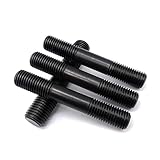 MOUMOUTEN 10pcs M10*100mm Double End Threaded Stud, Grade 8.8 Carbon Steel Black Oxide Finish Equal Long Threaded Rod Bar for Furniture Industrial Maintenance Connection Fasteners