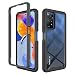 Produktbild GOKEN Case for Xiaomi Redmi Note 11 4G (6.43")/ Redmi Note 11S (Not with Screen Protector), 360 Full Body Cover, Transparent Slim Fit Shockproof Anti-Scratch TPU Silicone Bumper Case Shell, Black