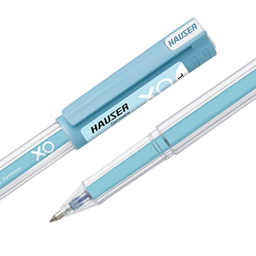 Image of Hauser Germany XO Jumbo Gel Pen Box Pack | Water Proof Ink For Smooth Flow System | Comfortable Grip With Smudge Free Writing | Smooth, Sturdy & Refillable Pen | Blue Ink, Pack of 10 Pens