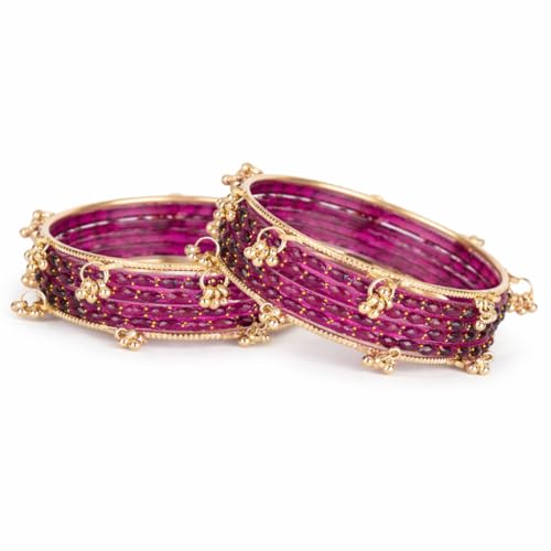 Image of Shining Diva Fashion 16 Pcs Trendy Stylish Glass & Kashmiri Ghungroo Bangles Set for Women & Girls | Traditional Festive Wedding Party Jewellery