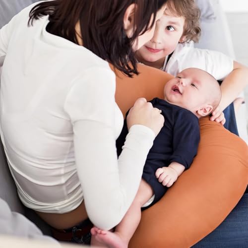 Image of GRSSDER Nursing Pillow Cover Stretchy Minky Removable Nursing Covers for Breastfeeding Pillows, Ultra Soft Comfortable Slipcover for Boy and Girls, Stylish Elk Animals Pattern