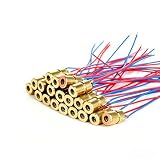 WOWOONE Laser Diode 20Pcs 5V 650nm 5mW Mini Red Dot Laser Head, 6mm Outer Diameter Laser Module with Leads...