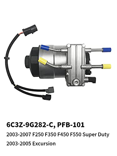 Beasteel PFB-101 Fuel Pump Assembly Replacement for Ford F250 F350 F450 F550 Super Duty 6.0L V8 2003-2007, for Ford Excursion 2003-2005, Motorcraft Powerstroke Diesel Filter Assembly 6C3Z9G282C