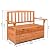 HMXD Cedar Wood Deck Box Bench, Storage Box with Backrest Armrest, All-Weather Yard Container Furniture for Tools, Toys, Outdoor Storage Bench Deck Box w/Seat for Backyard, Porch, Patio, Garden