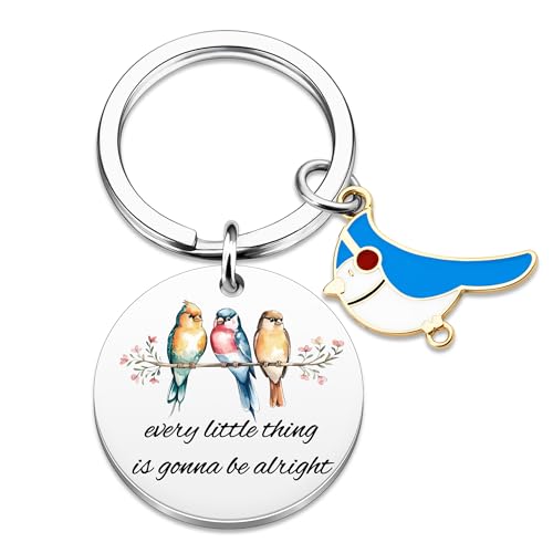 WIRNGF Bird Keychain Bird Lover Gifts for Women Men Inspirational