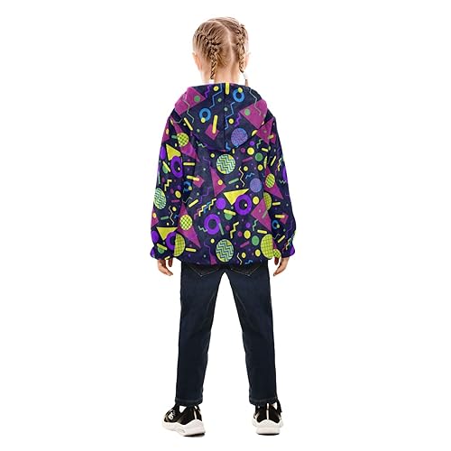 Retro 80s 90s Geometric Boys Fleece Hoody Jacket Zip Up Coat Warm Fall Winter Plush Jacket Long Sleeve Outerwear4