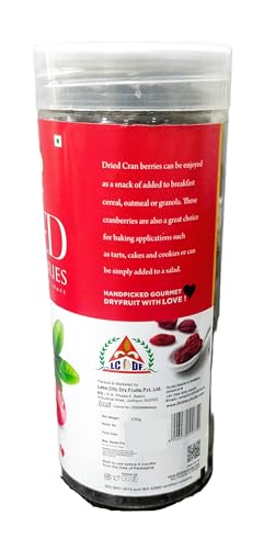 Image of 20-20 Dry Fruits Dried Cranberry Jar 200g | High in Antioxidants | Perfect for On-the-Go Snacking & Healthy Recipes | Naturally Sweet | Gluten Free & Vegan Dried Berries