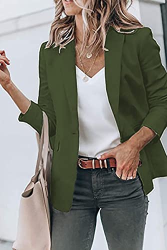 Women's Blazers Open Front Blazer Jackets Dressy Casual Lapel Office Suite Coat with Pockets Sleeveless & Long Sleeve2