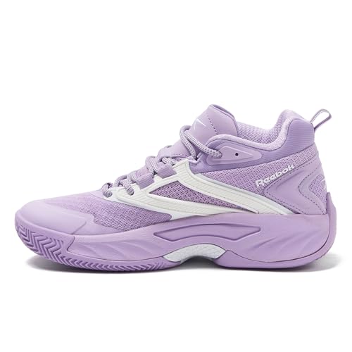 Reebok Zone Breaker High Top Sneakers Court Sport Basketball Shoes for Women, Orchid Bloom/Bright White, 7.5 Medium - image 3