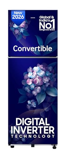 Samsung 236 L, 2 Star, Convertible, Digital Inverter Frost Free Double Door Refrigerator (RT40H28U2HSHL, Hydrangea Blue, 2026 Model) view 1