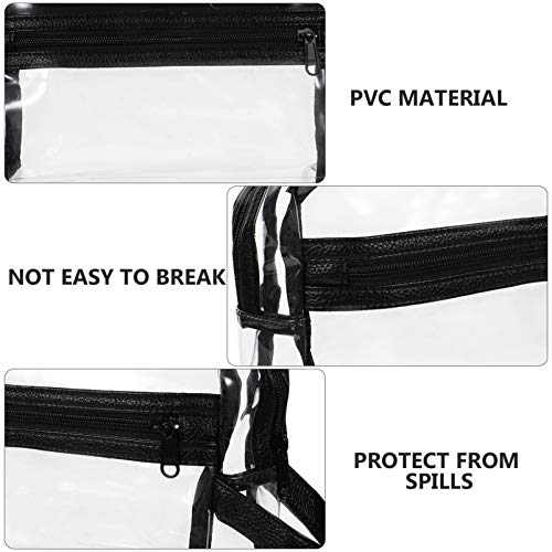 Minkissy Bolsa de Cosméticos Portátil Bolsa de Maquiagem de Plástico Transparente Capa de Cosméticos