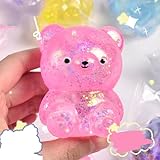 Gummi Bär Sensorik Spielzeug für Erwachsene [4 Stück], Weiches Knautschspielzeug gegen Stress, Autistische Stimming Hand Stressball für Kinder & Erwachsene, Anti Stress Spielzeug Geschenk (Bunt)