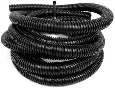 3/4" X 100 ft Split Wire Loom Flex-Guard Convoluted Tubing โ Protective Split Cable Sleeves for Automotive Home Industrial Electrical Wires โ Chemical Resistant Cable Conduit โ Black