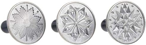 Nordic Ware Starry Night Cast Cookie Stamps, 3-inch rounds, Silver